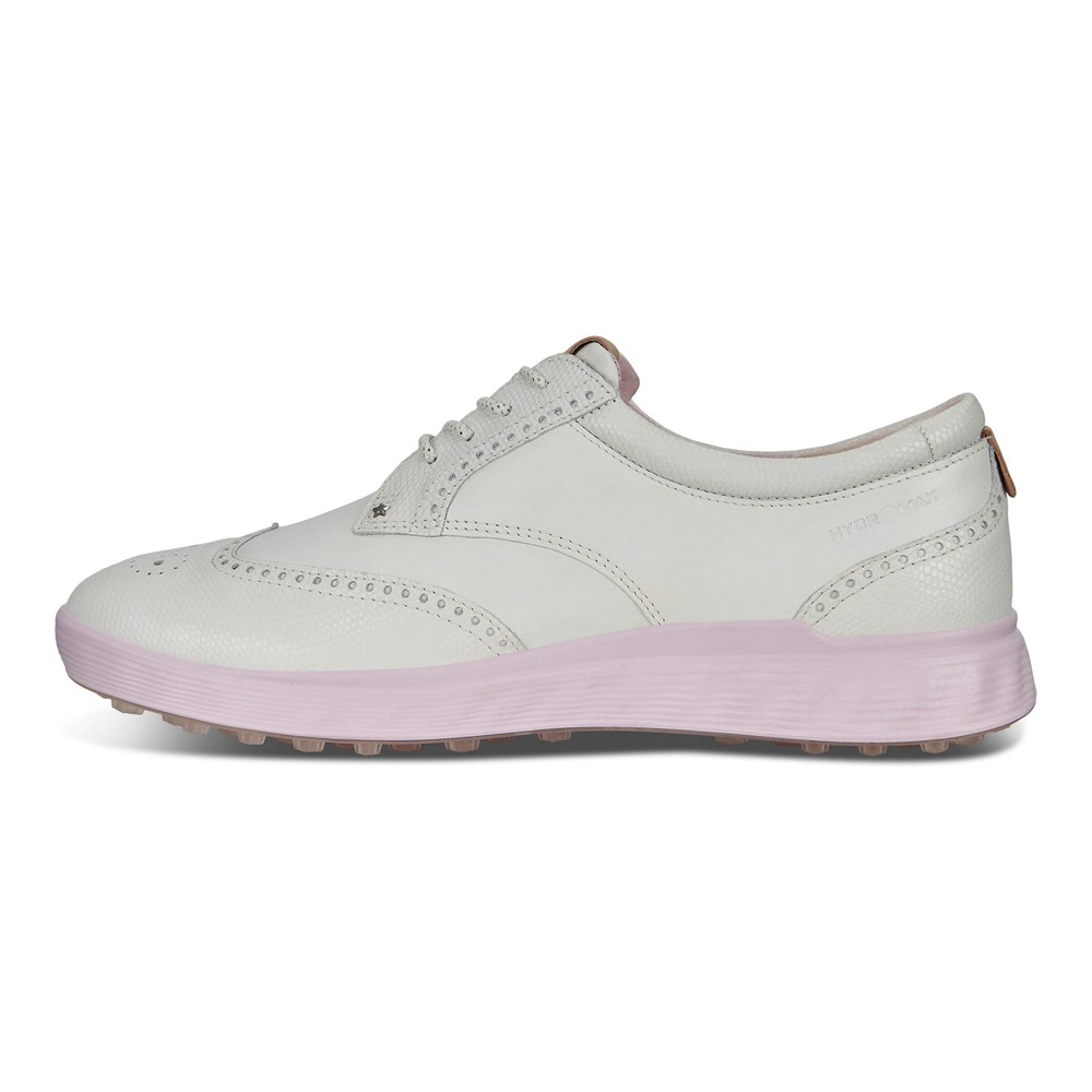 Womens Golf Shoes - ECCO Spikeless Golf S-Classic - White - 6439LFRTY